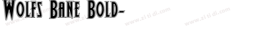 Wolfs Bane Bold字体转换